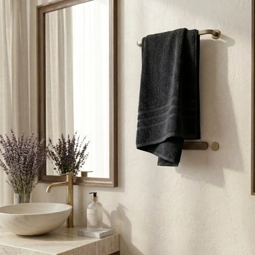Extra-Large Black Bath Sheet – 80 × 180  | Premium Soft & Quick-Drying | 1 Piece