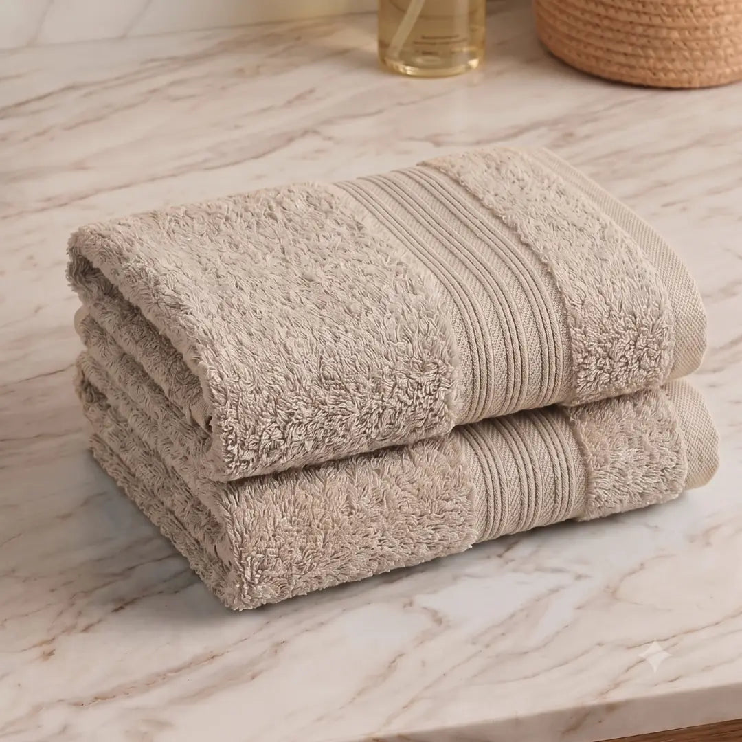 Sand Beige Bath Towel – Soft, Quick-Drying & Absorbent | 1 Piece