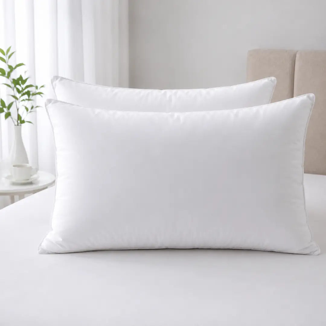 DreamRest White Fiber Filled Pillow | Soft Support Bed Pillow – 1 Piece