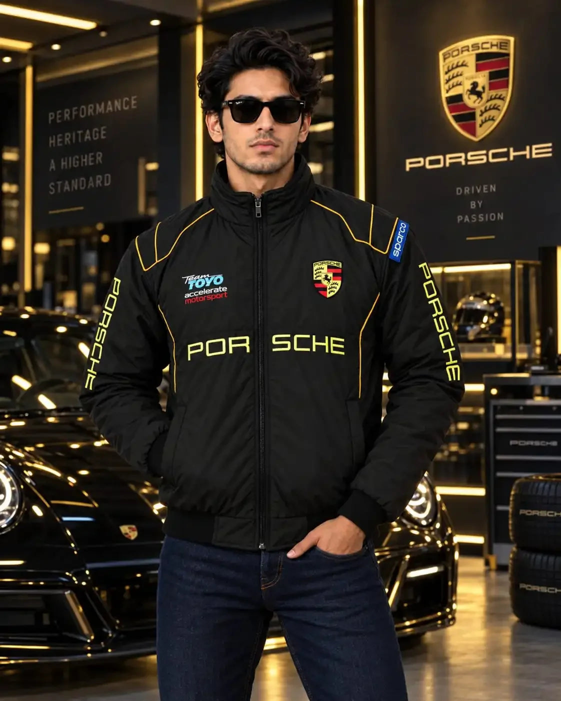 Porsche Motorsport Racing Jacket – Black