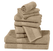 Elovery 10 Pieces Beige Towel Set – Soft & Absorbent Luxury Bathroom Collection