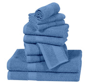 Elovery 10 Pieces Sky Blue Towel Set – Soft & Absorbent Luxury Bathroom Collection