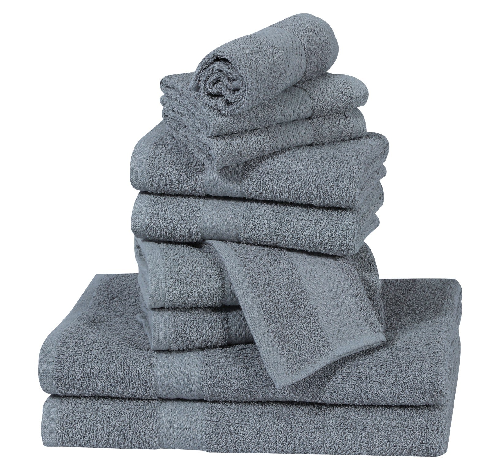 Elovery 10 Pieces Silver Towel Set – Elegant Soft Luxury Bathroom Collection