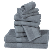 Elovery 10 Pieces Silver Towel Set – Elegant Soft Luxury Bathroom Collection