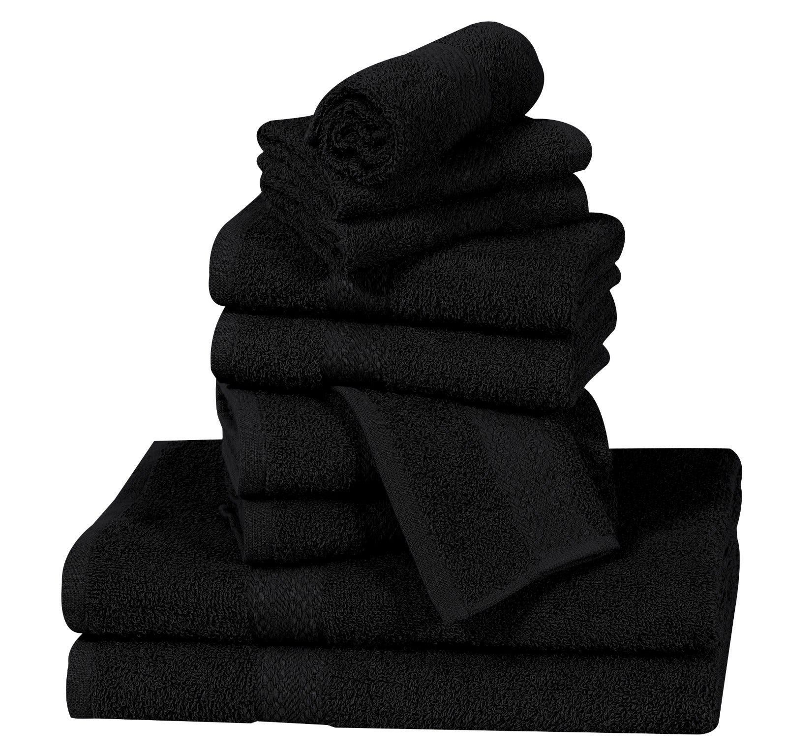 Elovery 10 Pieces Black Towel Set – Premium Soft Luxury Bathroom Collection