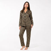 Women's Silk Pajama Set – Comfortable Nightwear | Free Size