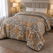 Imperial Tapestry Gold & Slate Grey King Size Comforter