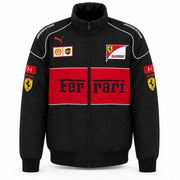 Scuderia Ferrari F1 Racing Jacket | Embroidered Team Design | Full Zip Bomber
