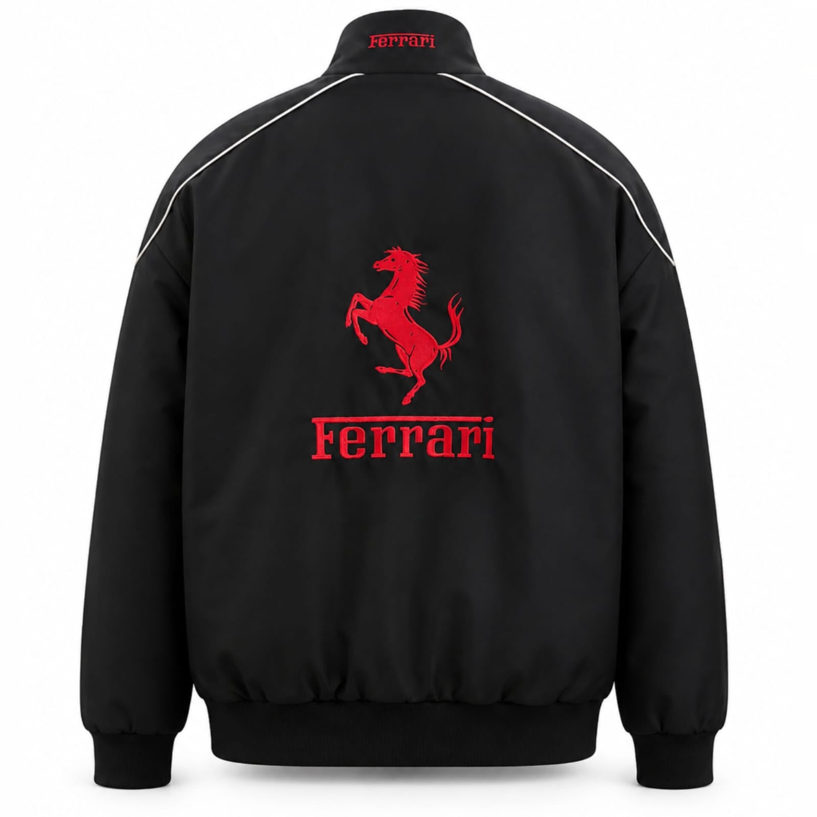 Scuderia Ferrari F1 Racing Jacket | Embroidered Team Design | Full Zip Bomber