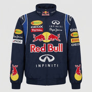Red Bull Racing Infiniti F1 Jacket | Multi-Logo Embroidered Design | Full Zip Bomber