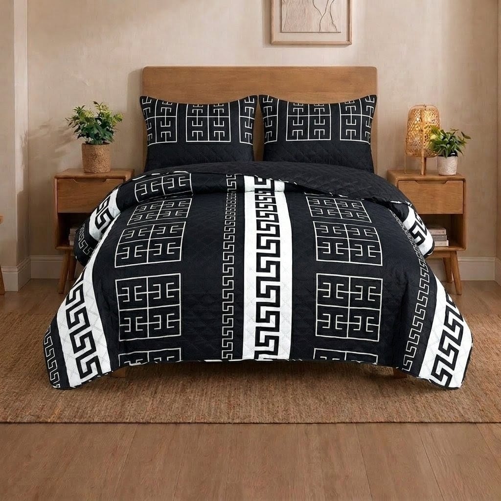 Premium 4-Piece Double Bed Bedspread Set | Ultra-Soft Quilted Bedspread + Bed Sheet + 2 Pillow Covers
