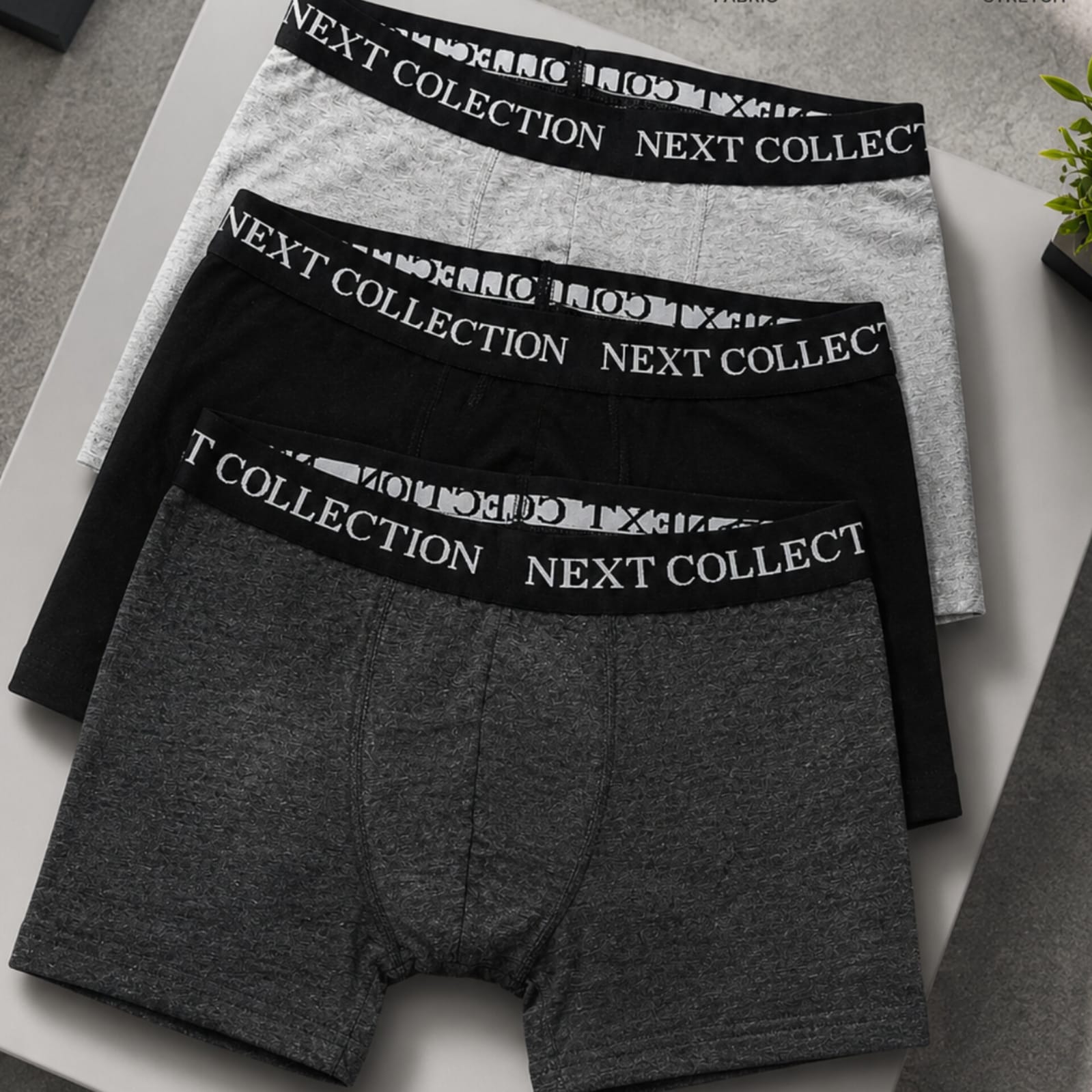 Next Collection Pack of 3 Men's Boxer Briefs | Ultra-Soft Stretch Fabric | Everyday Comfort Underwear
