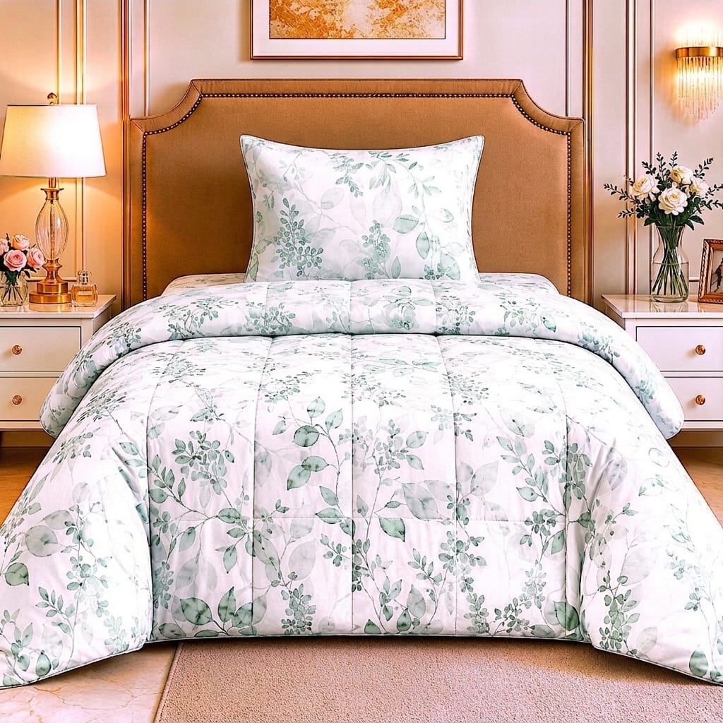 Premium Single Comforter Set – 3-Piece Soft Quilted Bedding Set | Comforter + Bed Sheet + Pillow Cover