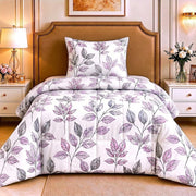 Premium Single Comforter Set – 3-Piece Soft Quilted Bedding Set | Comforter + Bed Sheet + Pillow Cover