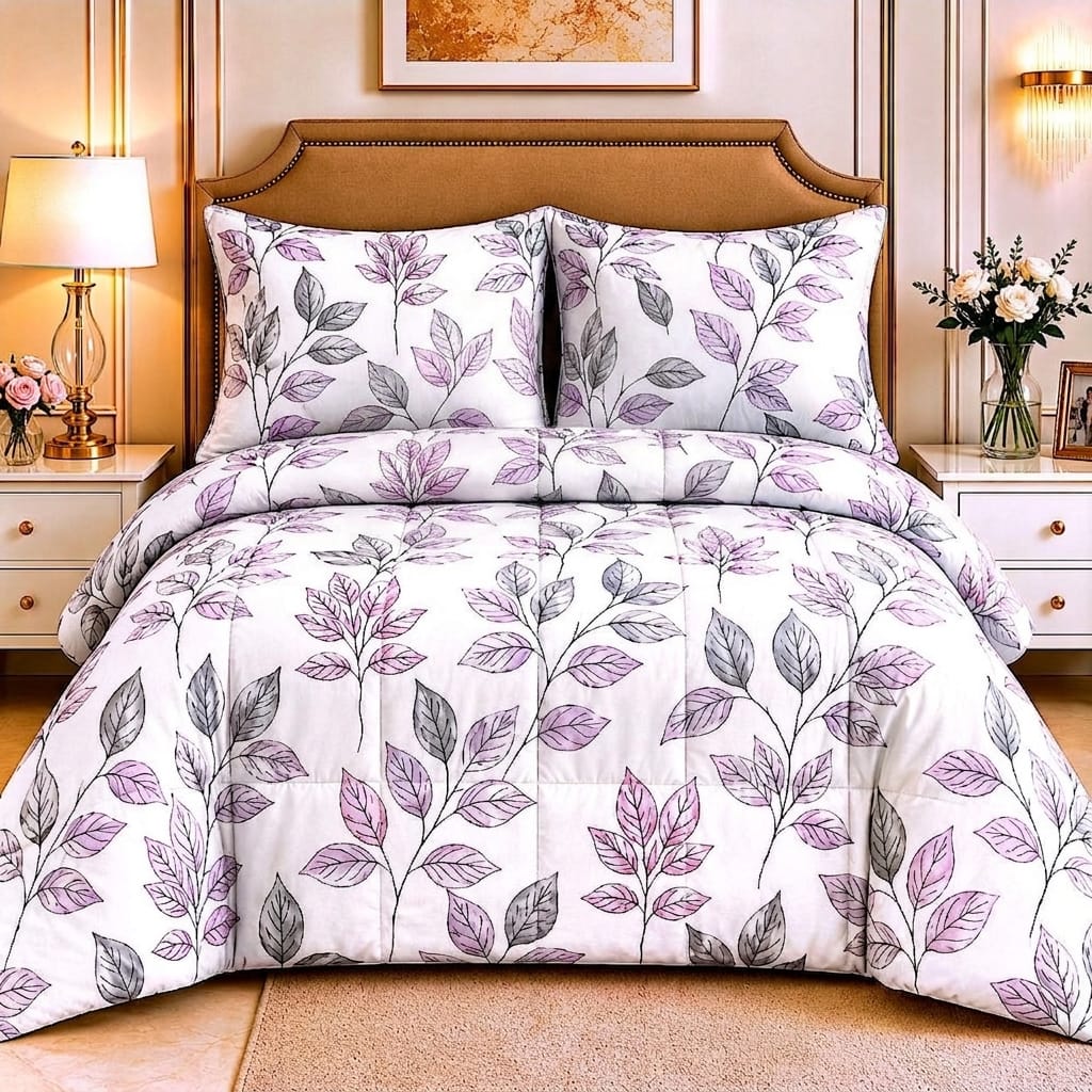 Sleep in Style! Premium 4-Piece Double Bed Comforter Set | Ultra-Soft Quilted Bedding | Comforter + Bed Sheet + 2 Pillow Covers