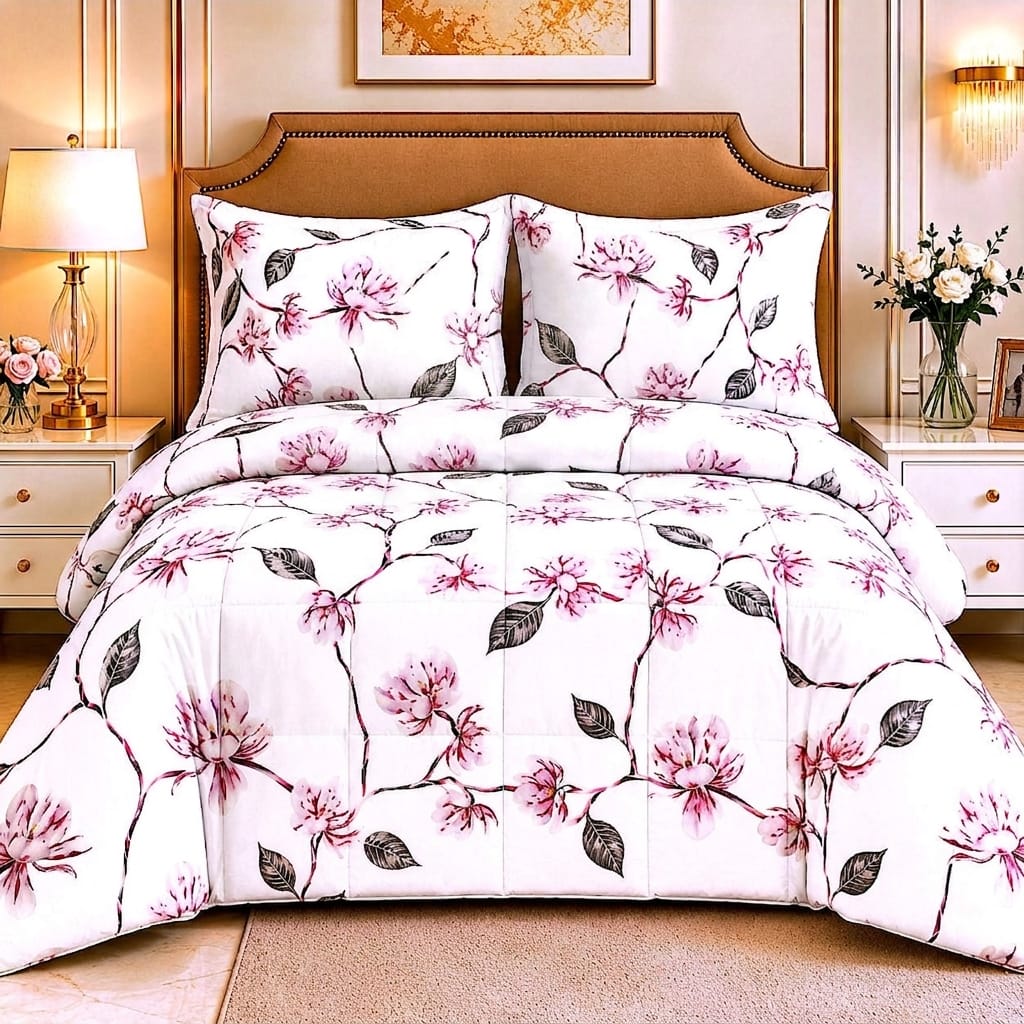 Sleep in Style! Premium 4-Piece Double Bed Comforter Set | Ultra-Soft Quilted Bedding | Comforter + Bed Sheet + 2 Pillow Covers