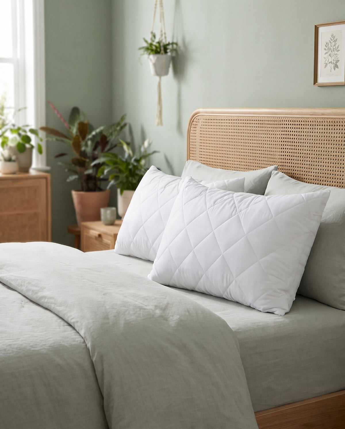 Hotel-Style Quilted Pillow Protectors – Breathable & Long-Lasting