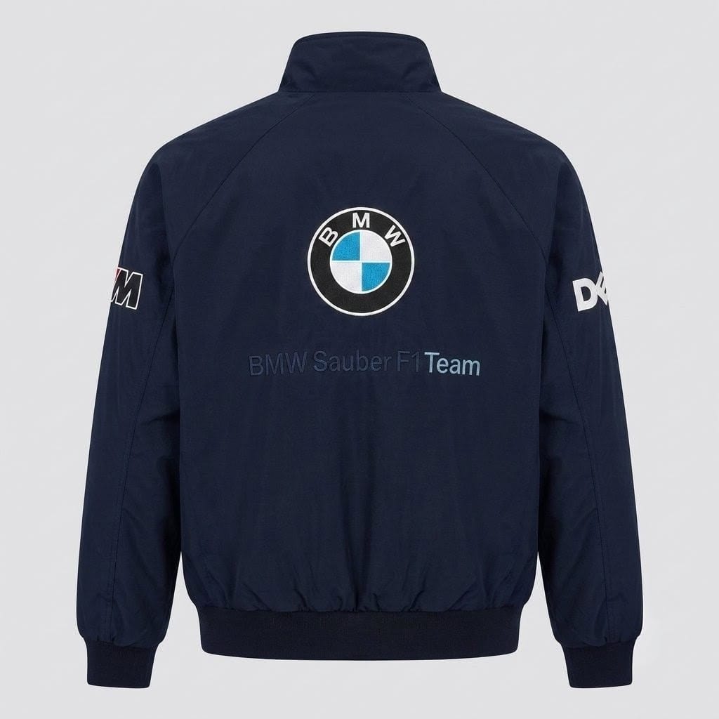 BMW Petronas Motorsport Racing Jacket | Embroidered Logos | Full Zip Bomber
