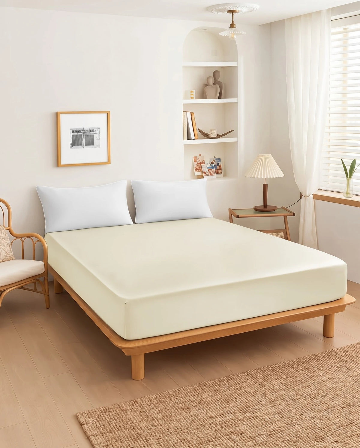 Premium Fitted Sheet With Pillows