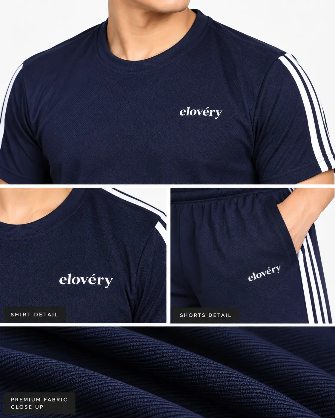 Men’s Activewear 2 Piece Set – Navy Blue
