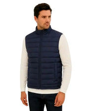 Elovery Men’s Navy Blue Puffer Vest – Lightweight Insulated Sleeveless Jacket