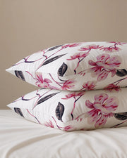 Pink Magnolia Branch Pillow Cover Set 2-Piece
