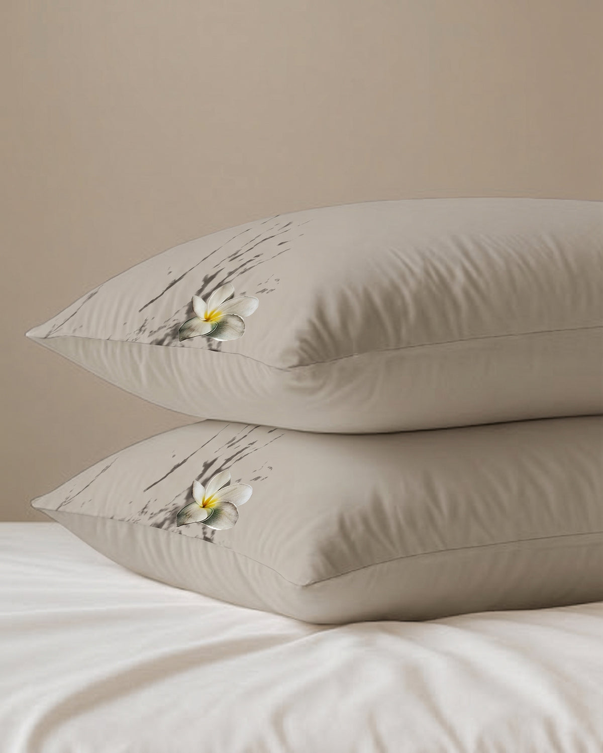 Minimalist Plumeria Pillow Cover Set  2-Piece