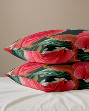 Tropical Rose Floral Pillow Cover Set 2-Piece