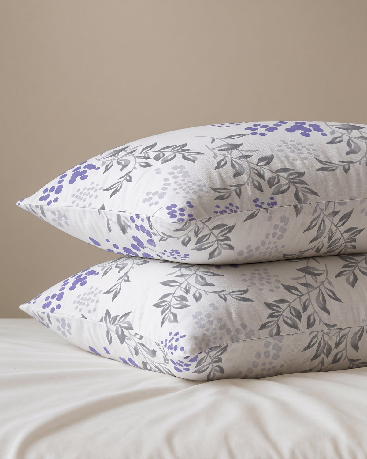 Lavender Wisteria Botanical Pillow Cover Set 2-Piece