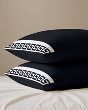 lack & White Greek Key Pillow Cover Set 2-Piece