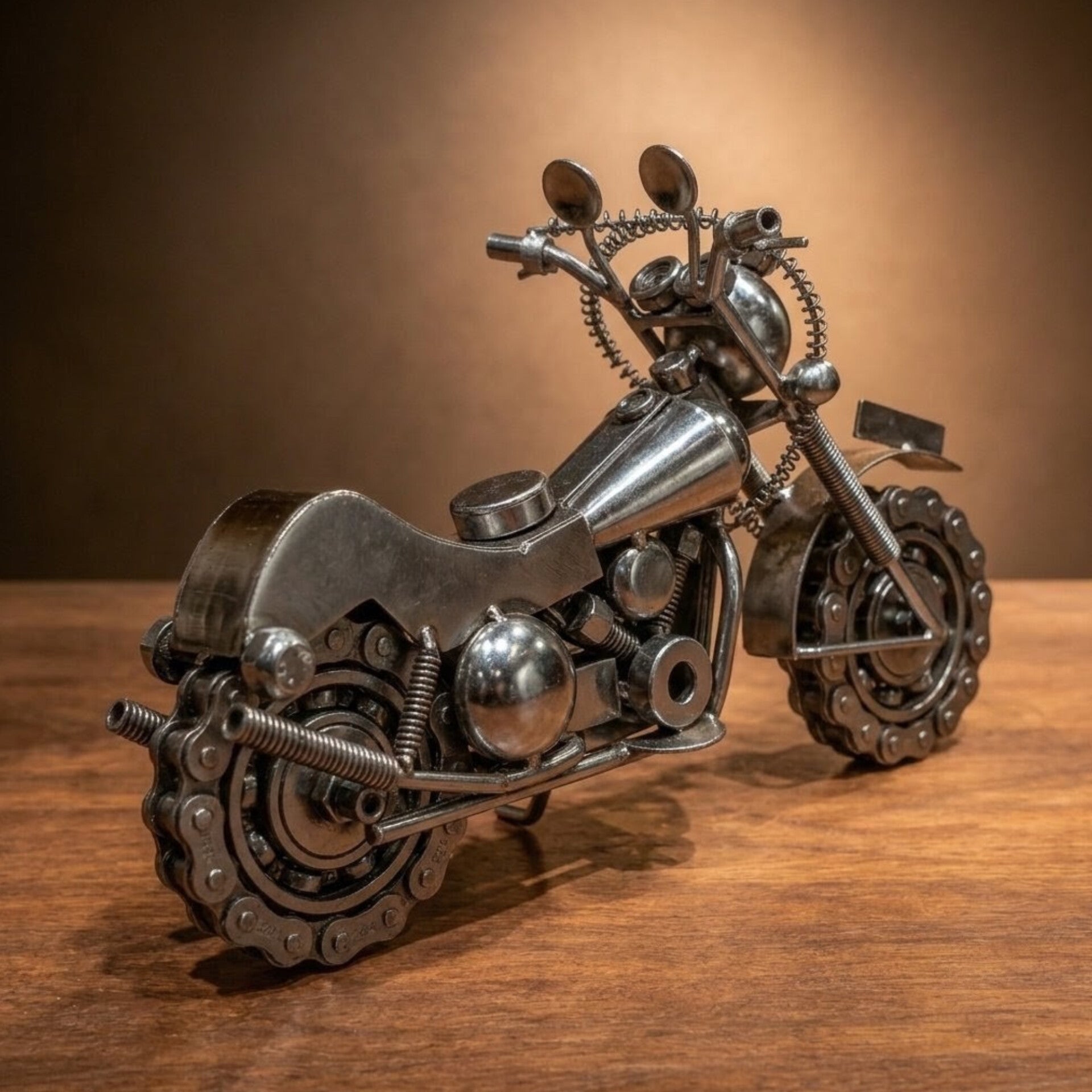 Metal Motorcycle Showpiece | Scrap Art Design | Desk & Shelf Decor | Gift Item